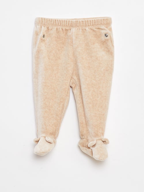 Pijama de veludo - 2 peças - Kiabi