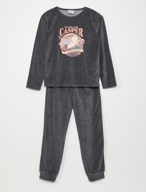 Pijama de veludo 'Casper' - 2 peças  - Halloween - Kiabi
