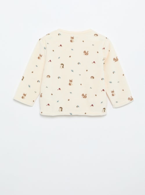 Pijama de veludo de 2 peças - Kiabi