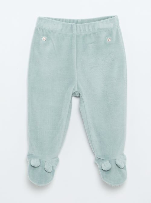 Pijama de veludo de 2 peças - Kiabi