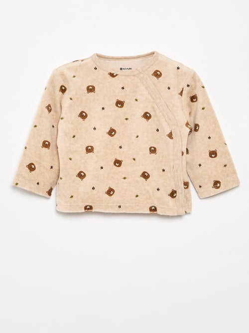 Pijama de veludo de 2 peças - Kiabi