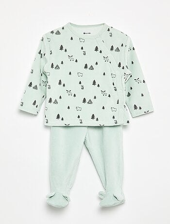 Pijama de veludo de 2 peças