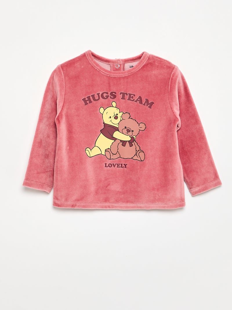 Pijama de veludo de 2 peças 'Winnie' Castanho - Kiabi