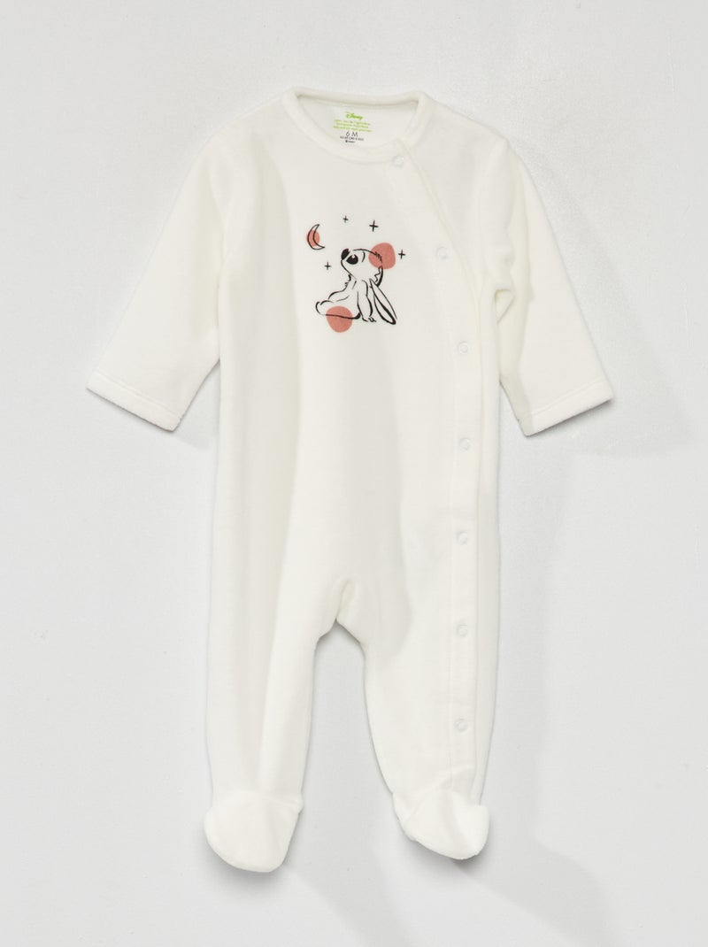 Pijama de veludo 'Disney' BRANCO - Kiabi