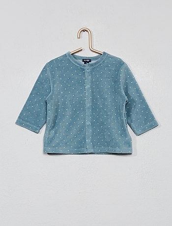 Pijama de veludo em algodão biológico - Kiabi