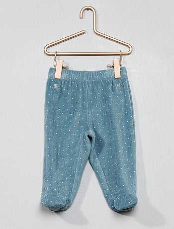 Pijama de veludo em algodão biológico - Kiabi