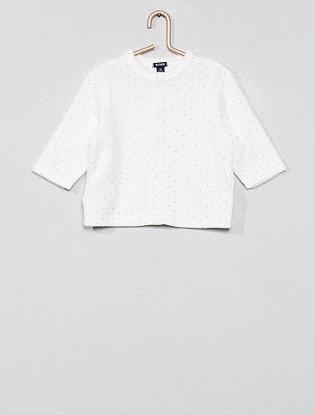 Pijama de veludo em algodão biológico - Kiabi