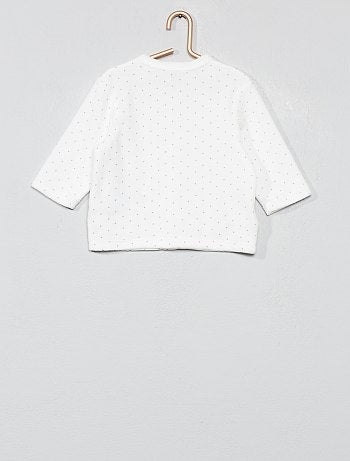 Pijama de veludo em algodão biológico - Kiabi