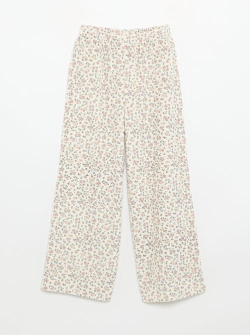 Pijama de veludo estampado 2 peças - Camisola + calças - Kiabi Pijama de veludo estampado 2 peças - Camisola + calças - Kiabi