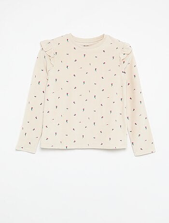 Pijama de veludo estampado 2 peças - Camisola + calças