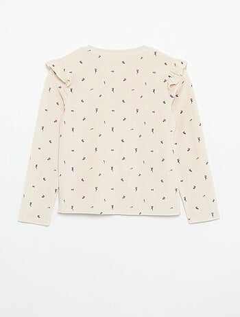 Pijama de veludo estampado 2 peças - Camisola + calças