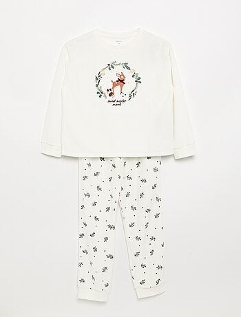 Pijama de veludo estampado