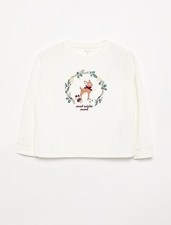 Pijama de veludo estampado