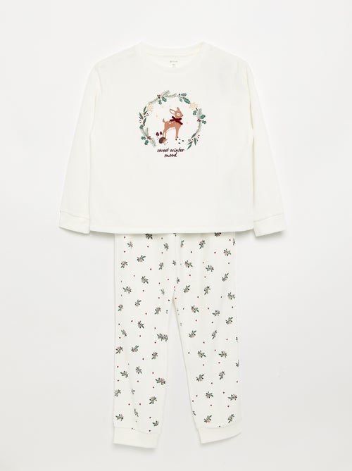 Pijama de veludo estampado - Kiabi Pijama de veludo estampado - Kiabi