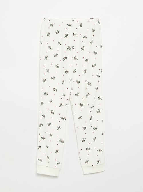 Pijama de veludo estampado - Kiabi Pijama de veludo estampado - Kiabi