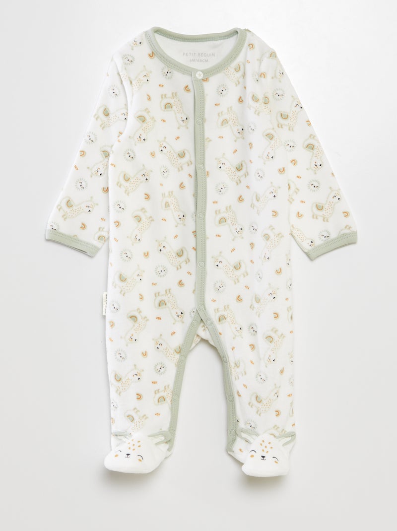 Pijama de veludo lama 'Petit Béguin' BEGE - Kiabi