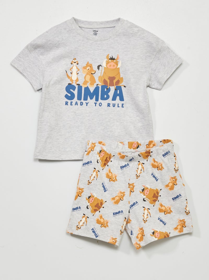 Pijama 'Disney' - 2 peças CINZA - Kiabi