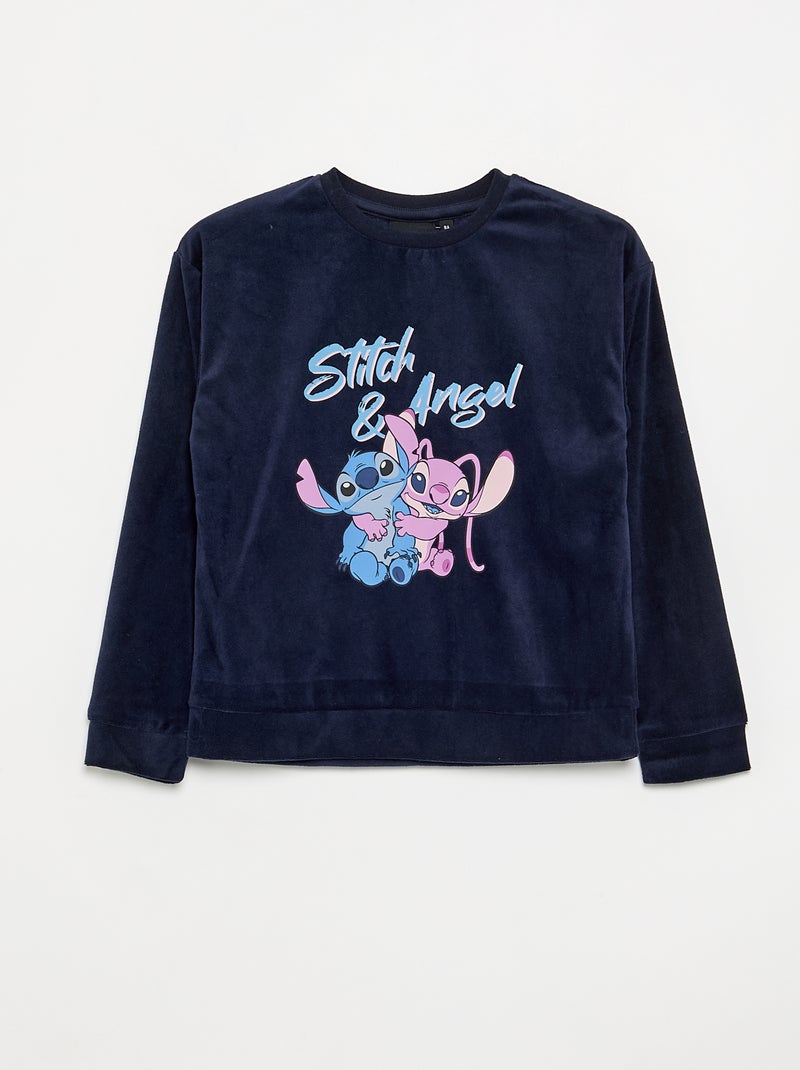 Pijama 'Disney' 2 peças - Sweatshirt + calças Azul - Kiabi