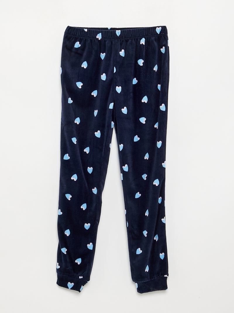 Pijama 'Disney' 2 peças - Sweatshirt + calças Azul - Kiabi
