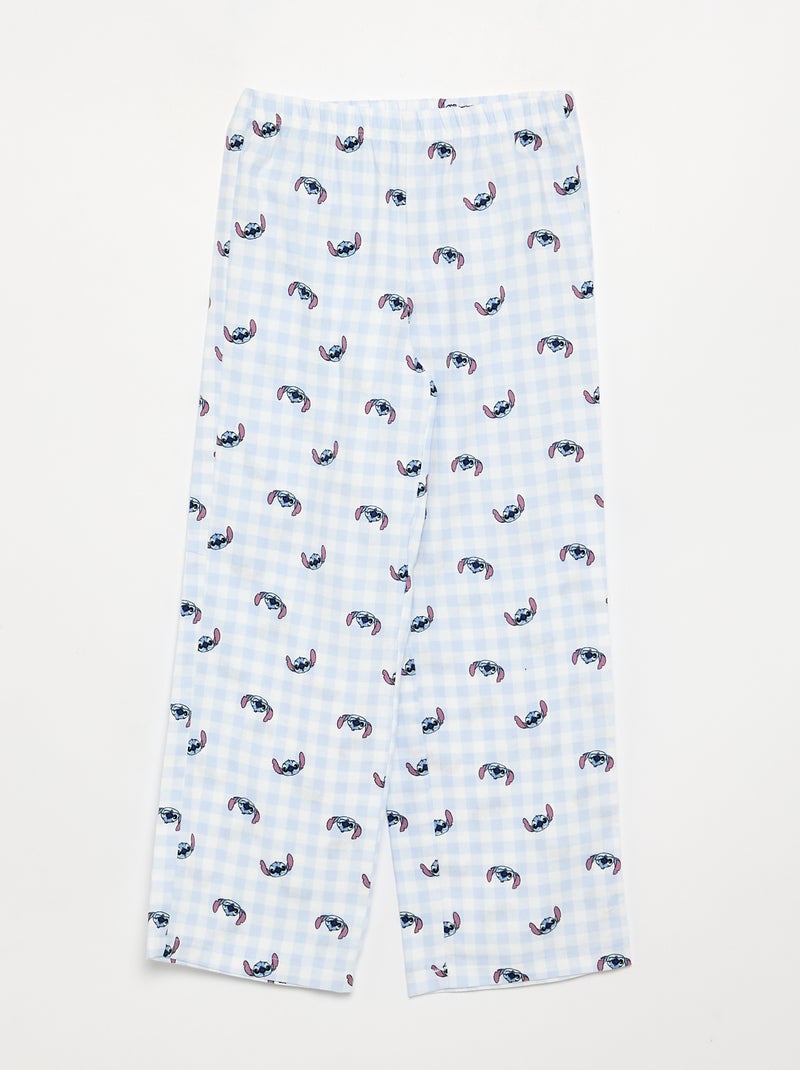 Pijama "Disney" 2 peças - T-shirt de manga comprida + calças Azul - Kiabi