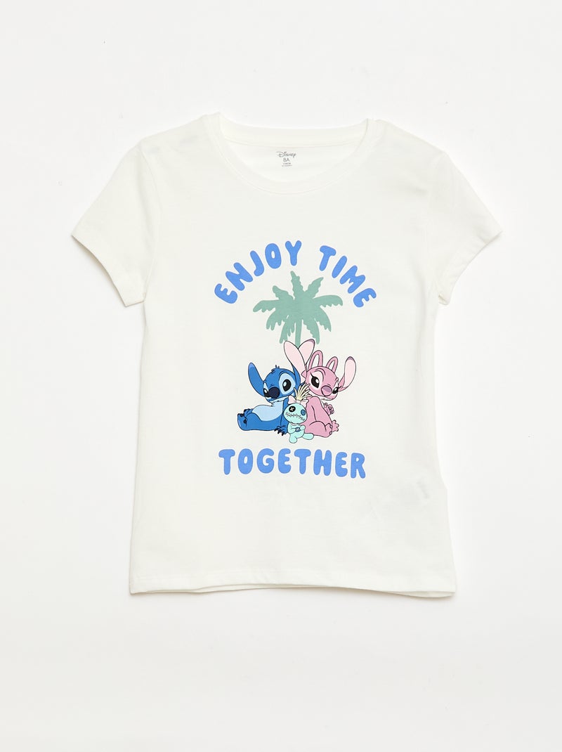 Pijama \'Disney\' 2 peças calções + T-shirt Branco - Kiabi