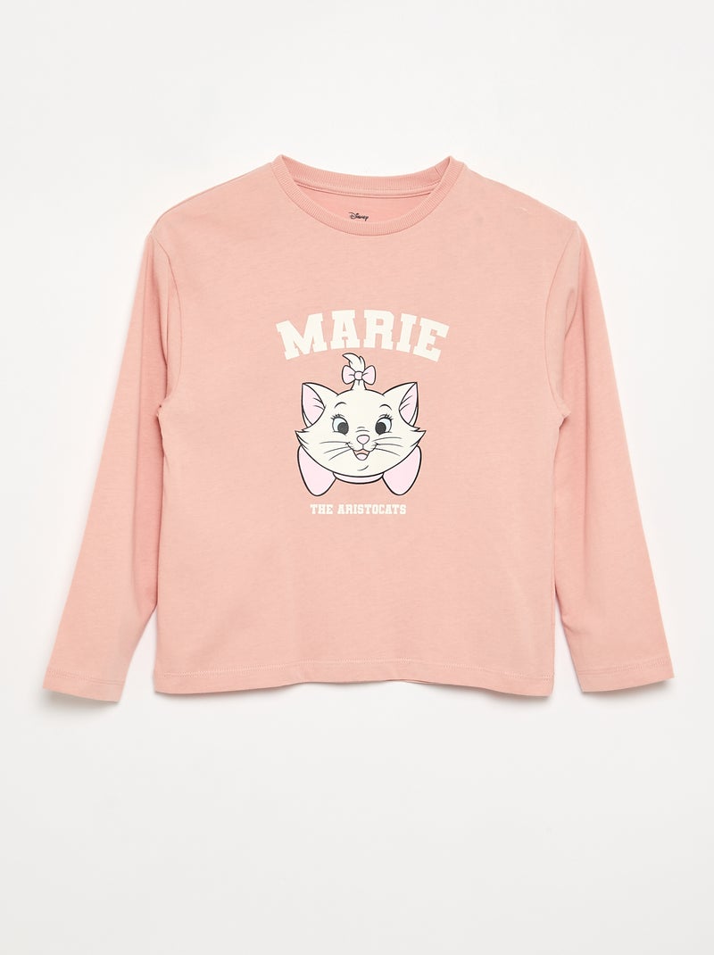 Pijama 'Disney' de 2 peças - T-shirt de manga comprida + calças Rosa - Kiabi