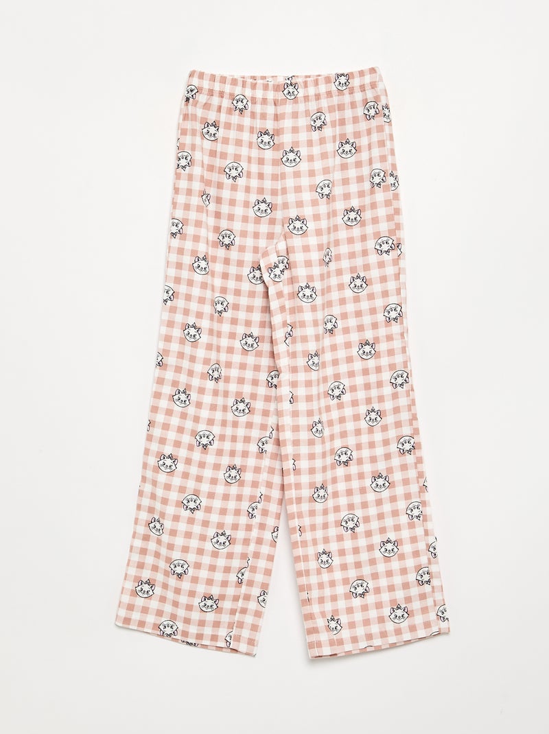 Pijama 'Disney' de 2 peças - T-shirt de manga comprida + calças Rosa - Kiabi