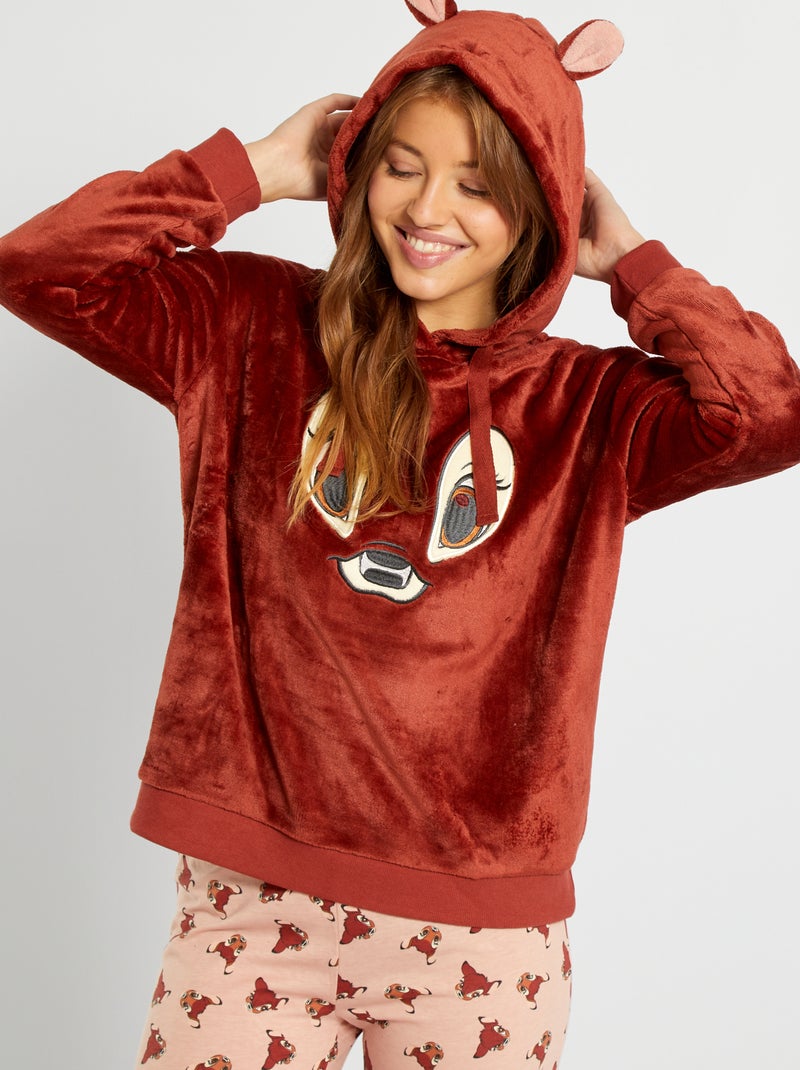 Pijama Disney de 2 peças 'Bambi' polar e jersey CASTANHO - Kiabi