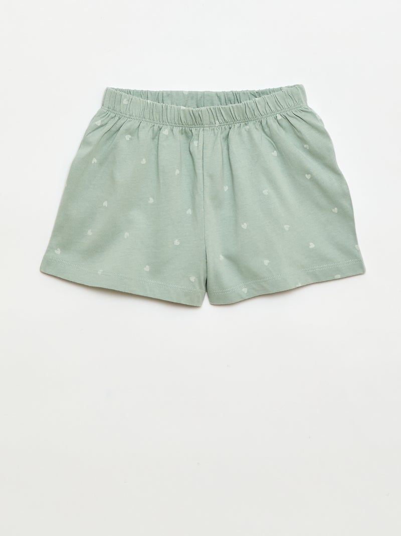 Pijama \'Disney\' de 2 peças: calções e t-shirt Verde - Kiabi