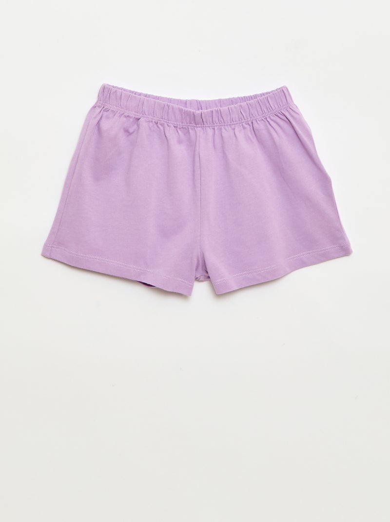 Pijama 'Disney' de 2 peças: calções + t-shirt Violeta - Kiabi