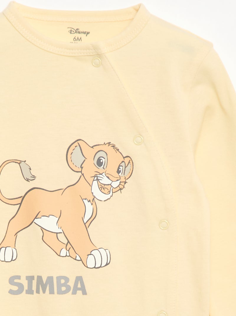 Pijama "Disney" em algodão Amarelo - Kiabi