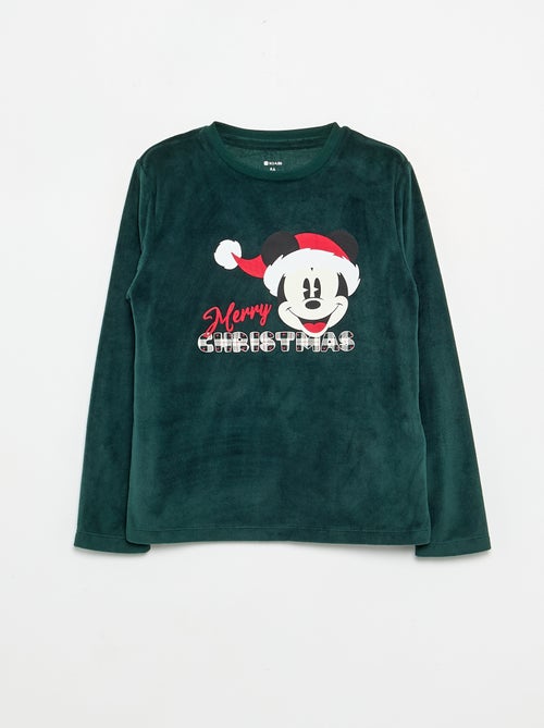 Pijama 'Disney' 'Mickey' de 2 peças de polar - T-shirt de manga comprida + calças - Kiabi