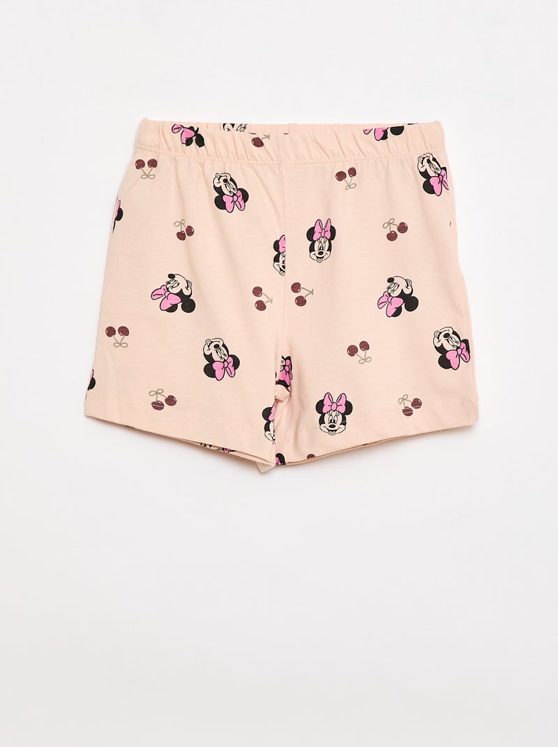 Pijama 'Disney' 'Minnie' 2 peças T-shirt + calções Rosa - Kiabi