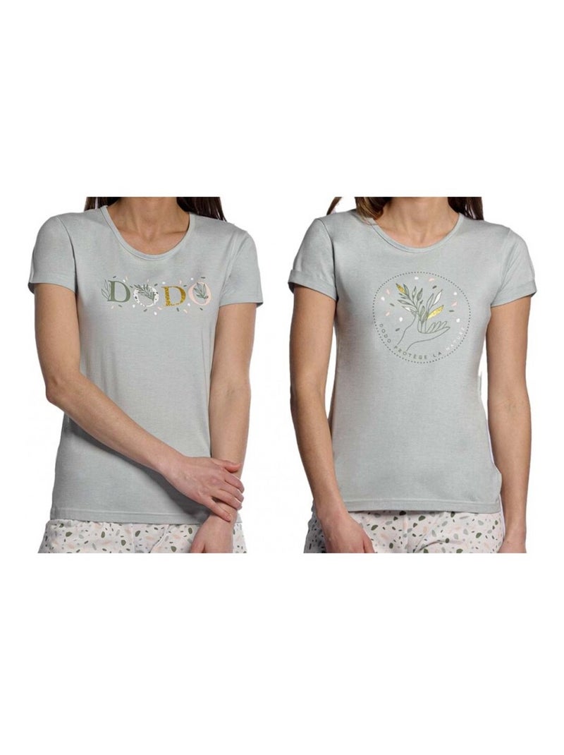 Pijama DODO HOMEWEAR - Pack de 2 Cinza-dourado cinza - Kiabi