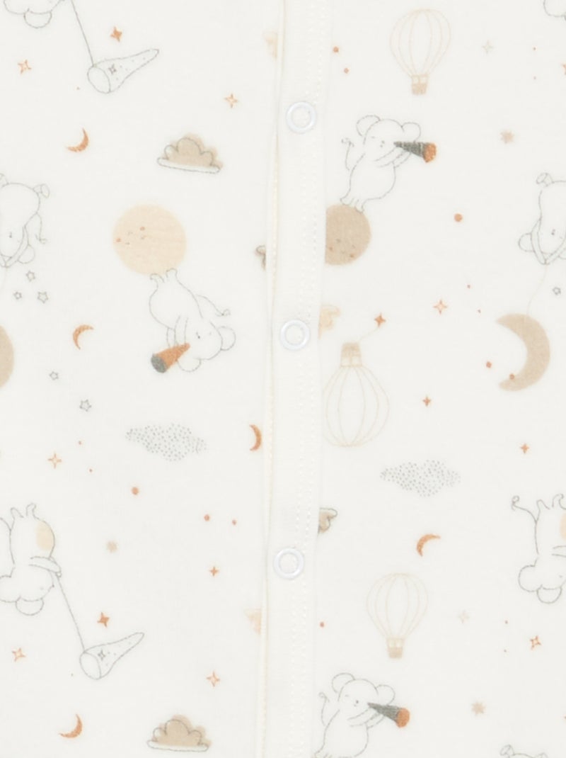 Pijama dors-bem \'Petit Béguin\' de veludo Bege - Kiabi
