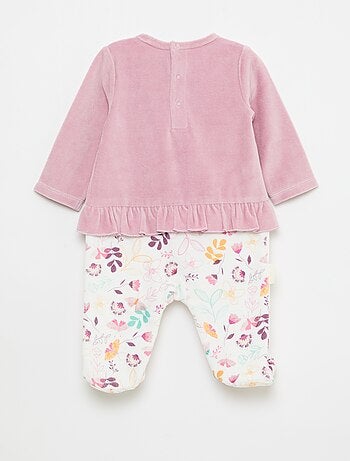 Pijama efeito 2 em 1 estampado