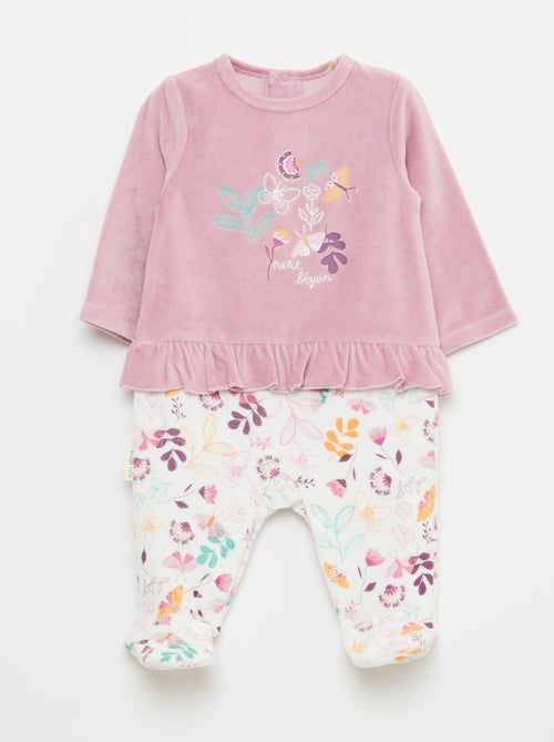 Pijama efeito 2 em 1 estampado - Kiabi