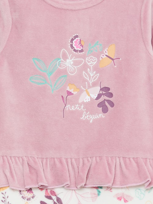 Pijama efeito 2 em 1 estampado - Kiabi
