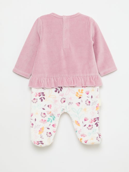 Pijama efeito 2 em 1 estampado - Kiabi