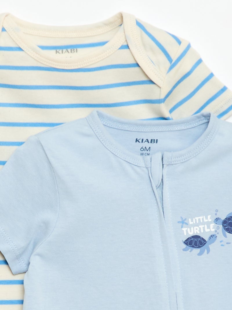Pijama em algodão Azul - Kiabi
