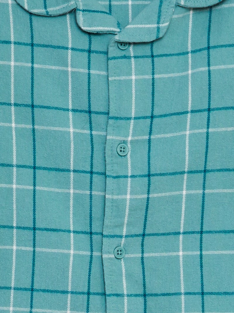 Pijama em flanela  - 2 peças VERDE - Kiabi