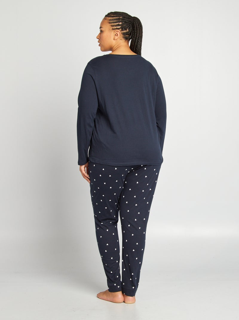 Pijama em jersey AZUL - Kiabi