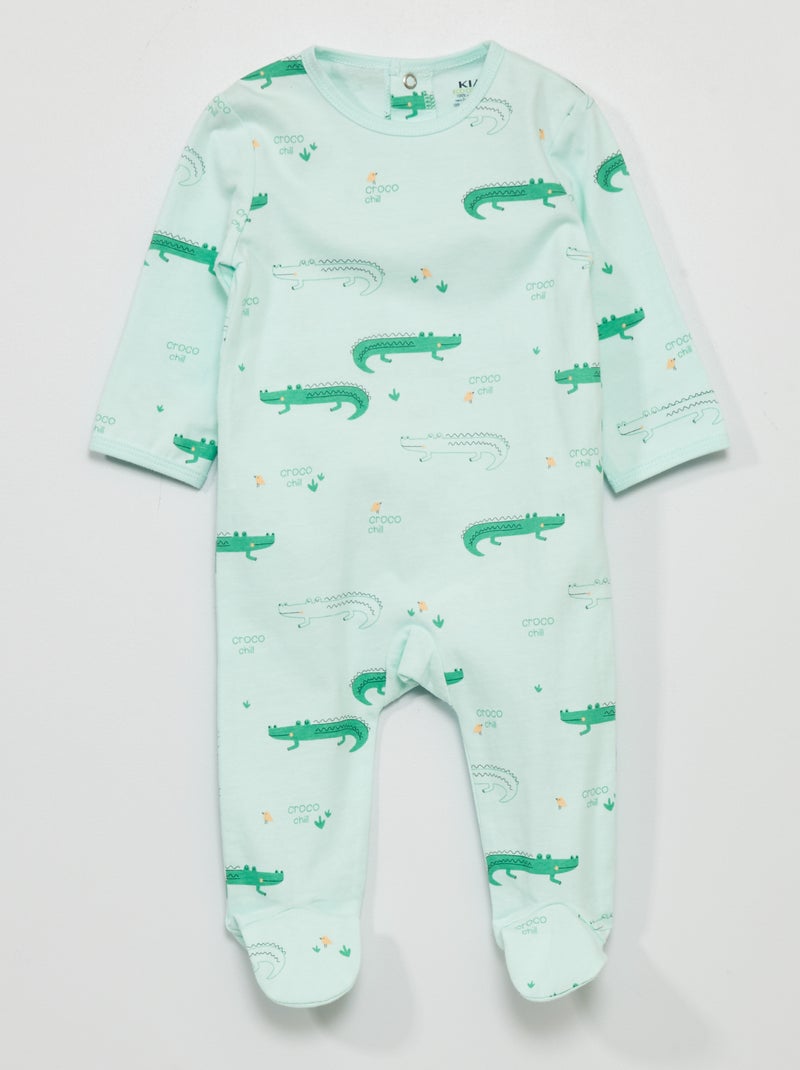Pijama em jersey com estampado AZUL - Kiabi