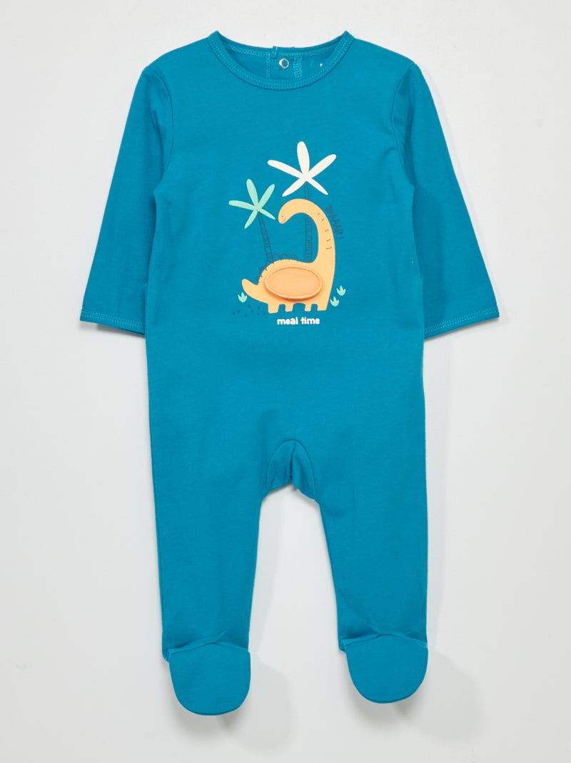 Pijama em jersey com estampado CINZA - Kiabi
