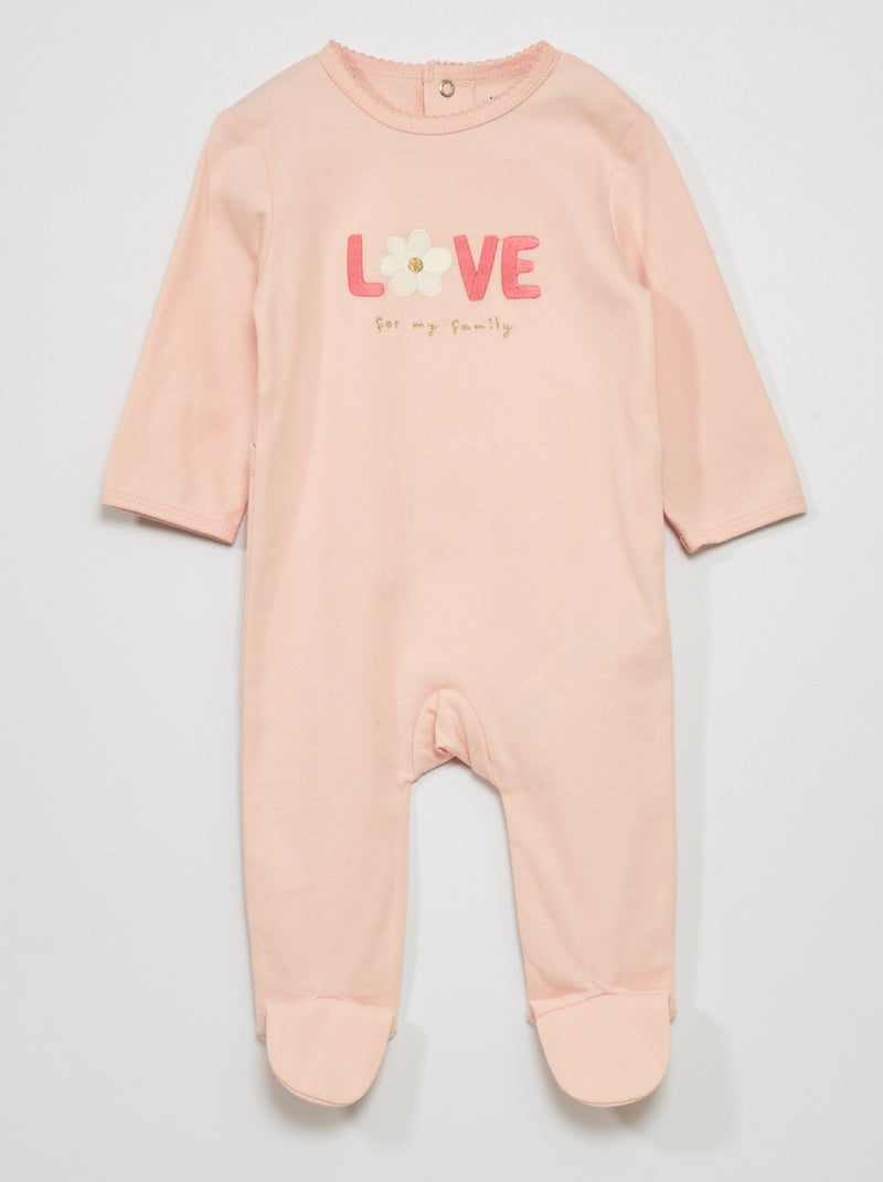 Pijama em jersey com estampado ROSA - Kiabi