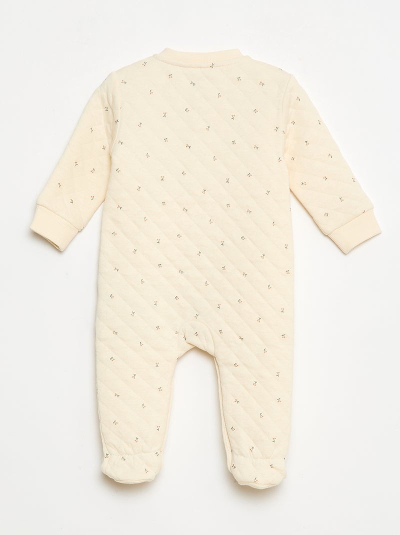 Pijama em jersey de algodão Branco - Kiabi