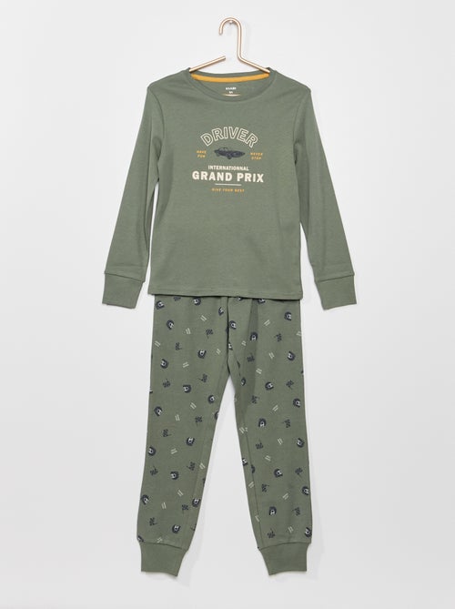 Pijama em jersey de fantasia - 2 peças - Kiabi