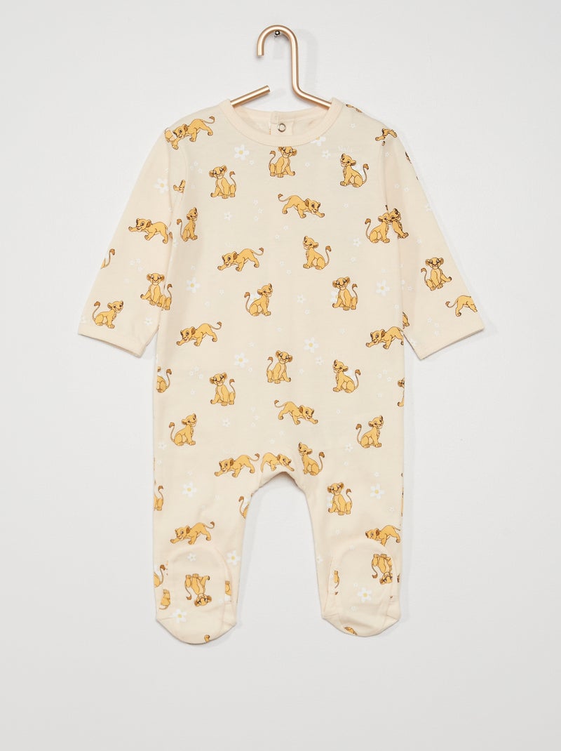 Pijama em jersey 'Disney' bege - Kiabi