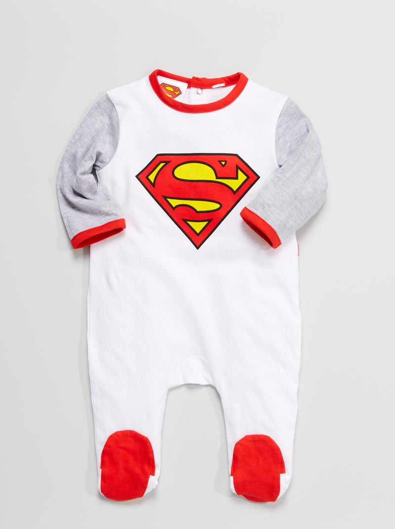 Pijama em jersey 'Super-Homem' Branco - Kiabi