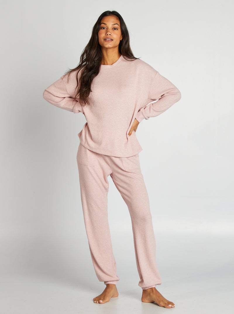 Pijama em malha peluche - 2 peças VIOLETA - Kiabi